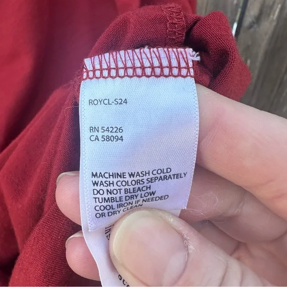 Royal Robbin’s Essential Tencel Cowl Neck Long Sleeve Tee Shirt Brick Re… - Picture 8 of 9